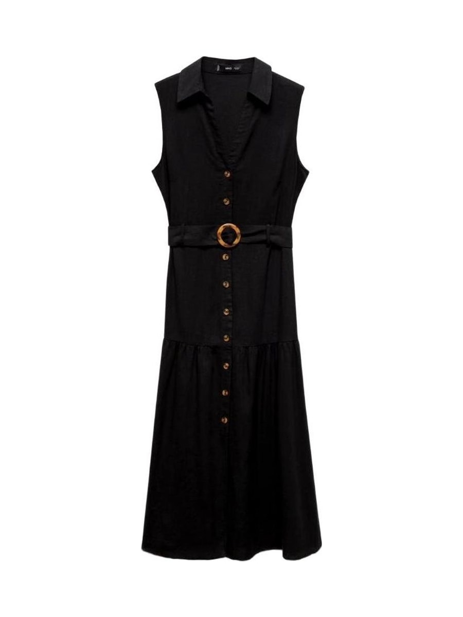 Belted shirt dress